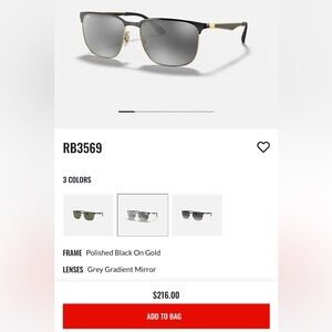 Ray-Ban Black Gold Aviator Sunglasses